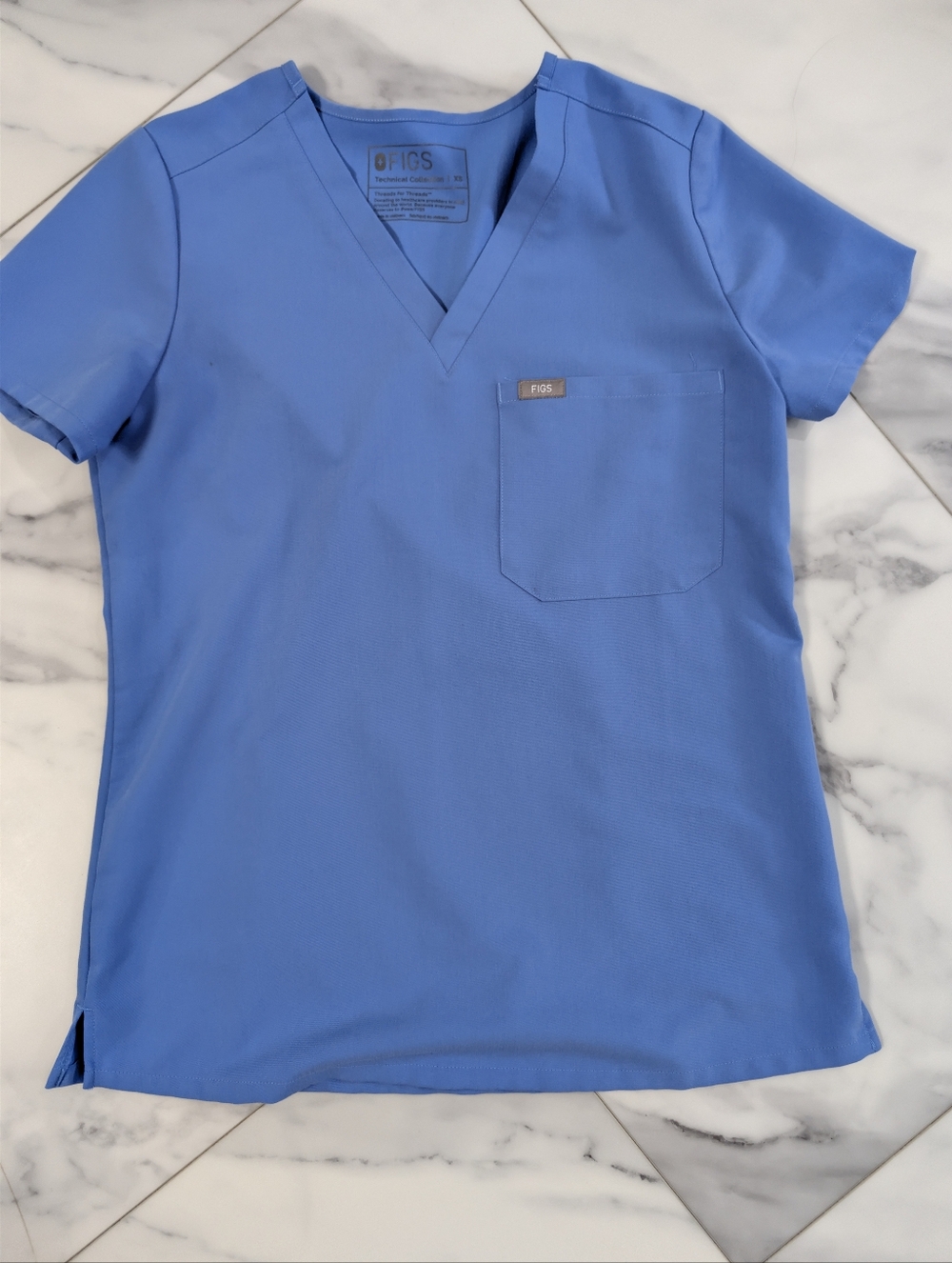 Figs Ceip Blue V-Neck Scrub Top